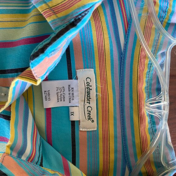 Coldwater Creek 3/4 sleeve button down - Picture 2 of 4